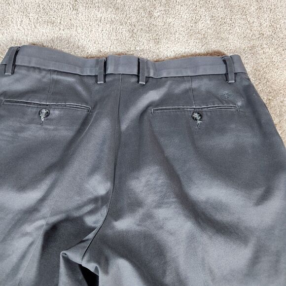 DOCKERS Signature Khaki 34x29 Straight Fit D2 Flat Front Gray #216 - Picture 6 of 9